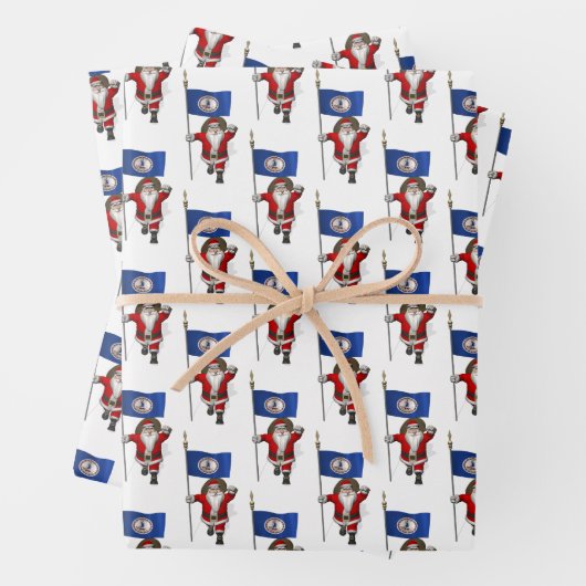 Sweet Santa Claus bezoekt Virginia Inpakpapier Vel (In situ)