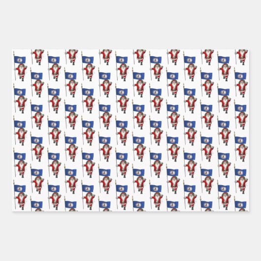 Sweet Santa Claus bezoekt Virginia Inpakpapier Vel (Voorkant)