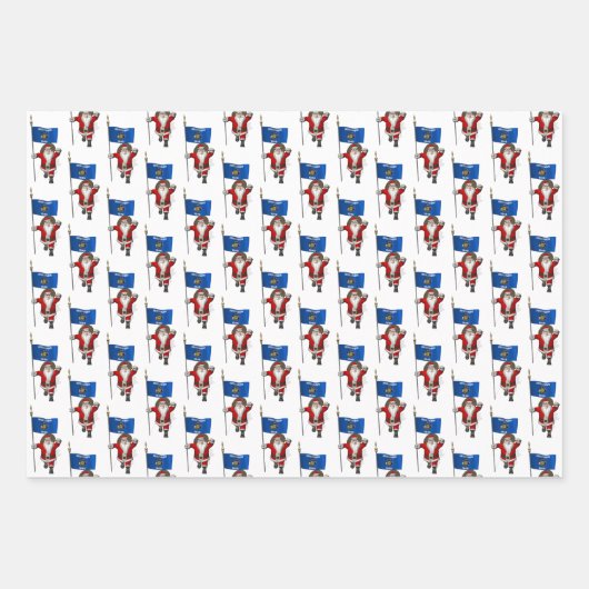 Sweet Santa Claus Bezoekt wisconsin Inpakpapier Vel (Voorkant 3)