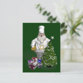 Sweet Santa Claus Chef Feestdagenkaart (Staand voorkant)