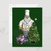 Sweet Santa Claus Chef Feestdagenkaart (Voorkant / Achterkant)