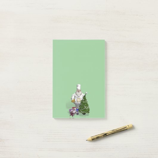 Sweet Santa Claus Chef Post-it® Notes (Op bureau)
