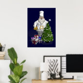 Sweet Santa Claus Chef Poster (Thuiskantoor)