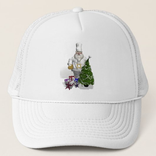 Sweet Santa Claus Chef Trucker Pet (Voorkant)