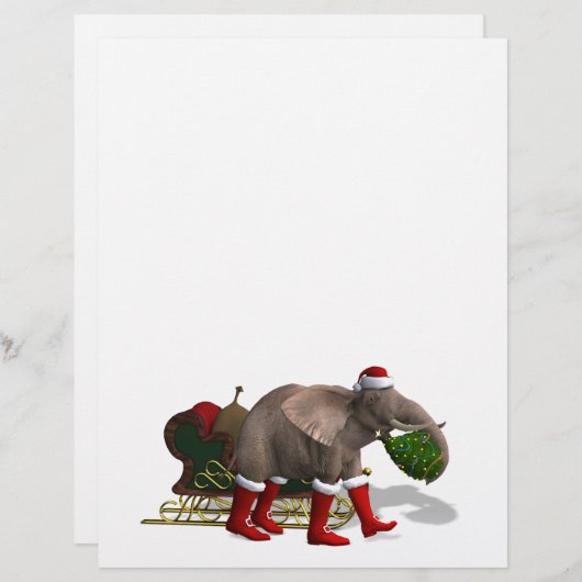 Sweet Santa Claus Elephant (Voorkant / Achterkant)