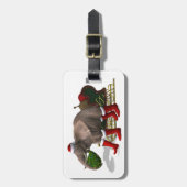 Sweet Santa Claus Elephant Bagagelabel (Voorkant verticaal)