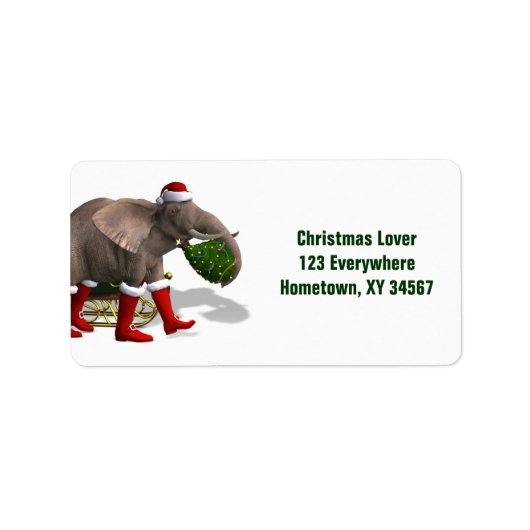 Sweet Santa Claus Elephant Etiket (Voorkant)