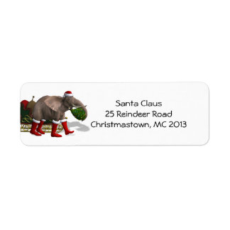 Sweet Santa Claus Elephant Etiket