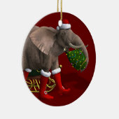 Sweet Santa Claus Elephant Keramisch Ornament (Rechts)