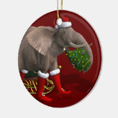 Sweet Santa Claus Elephant Keramisch Ornament (Links)