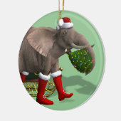 Sweet Santa Claus Elephant Keramisch Ornament (Links)