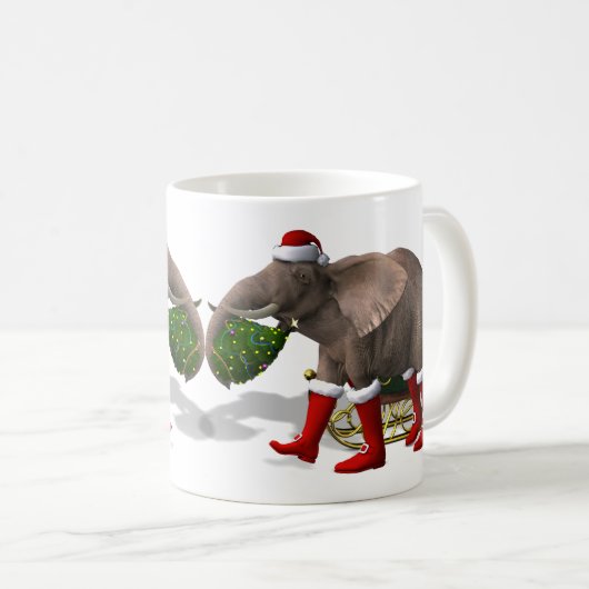 Sweet Santa Claus Elephant Koffiemok (Voorkant rechts)