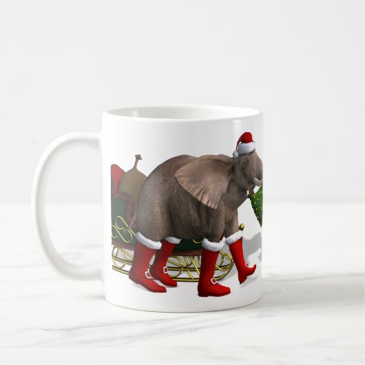 Sweet Santa Claus Elephant Koffiemok (Links)
