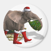 Sweet Santa Claus Elephant Magneet (Voorkant)