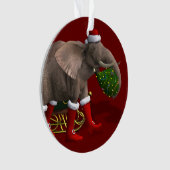 Sweet Santa Claus Elephant Ornament (voorkant)