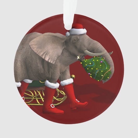 Sweet Santa Claus Elephant Ornament (voorkant)