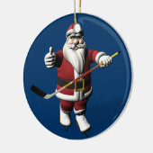 Sweet Santa Claus houdt van Ice Hockey Keramisch Ornament (Links)