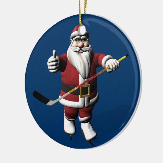 Sweet Santa Claus houdt van Ice Hockey Keramisch Ornament (Links)