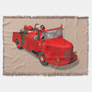 Sweet Santa Claus in Fire Engine Deken