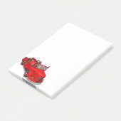 Sweet Santa Claus in Fire Engine Post-it® Notes (Schuin)