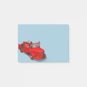 Sweet Santa Claus in Fire Engine Post-it® Notes (Voorkant)