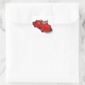 Sweet Santa Claus in Fire Engine Vierkante Sticker (Tas)