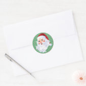 Sweet Santa Claus Kerst Pepermunt Snoep 20 Ronde Sticker (Envelop)