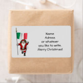 Sweet Santa Claus met de vlag van Italië Etiket (Insitu)