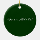 Sweet Santa Claus met de vlag van Italië Keramisch Ornament (Achterkant)