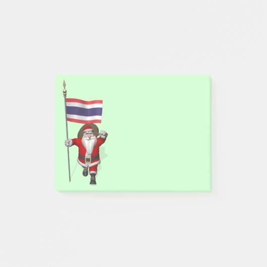 Sweet Santa Claus met de vlag van Thailand Post-it® Notes (Voorkant)