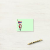Sweet Santa Claus met de vlag van Thailand Post-it® Notes (Op bureau)