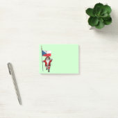 Sweet Santa Claus met de vlag van Tsjechië Post-it® Notes (Kantoor)