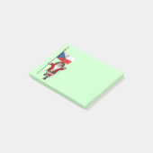 Sweet Santa Claus met de vlag van Tsjechië Post-it® Notes (Schuin)