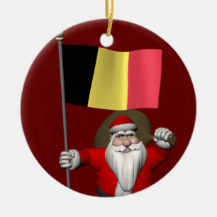 Sweet Santa Claus met het aftreden van België Keramisch Ornament