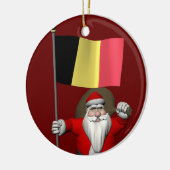 Sweet Santa Claus met het aftreden van België Keramisch Ornament (Links)