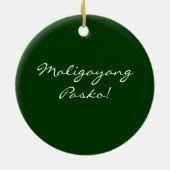 Sweet Santa Claus met het aftreden van de Filipijn Keramisch Ornament (Achterkant)