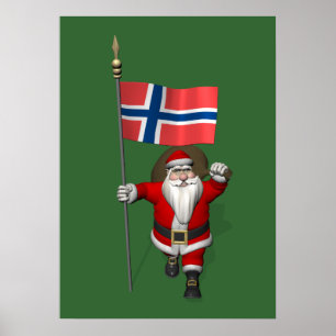 Sweet Santa Claus met het aftreden van Noorwegen Poster