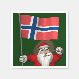 Sweet Santa Claus met het aftreden van Noorwegen Servetten