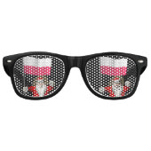 Sweet Santa Claus met vlag van Polen Retro Zonnebril (Voorkant)