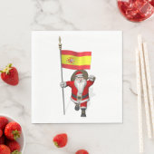 Sweet Santa Claus met vlag van Spanje Servet (Insitu)