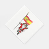 Sweet Santa Claus met vlag van Spanje Servet (Hoek)