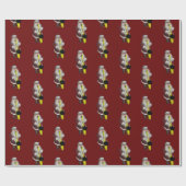 Sweet Santa Claus Saxophone Player Cadeaupapier (Vlak)