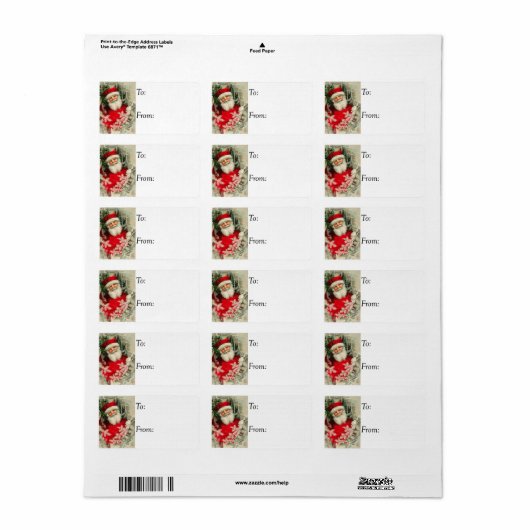 Sweet Santa  Gift Label (Full Sheet)