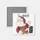 Sweet Santa Holiday Tshirts en Geschenken Magneet (Voorkant / Achterkant)