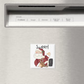 Sweet Santa Holiday Tshirts en Geschenken Magneet (Insitu (Vaatwasser))