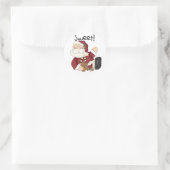 Sweet Santa Holiday Tshirts en Geschenken Ronde Sticker (Tas)
