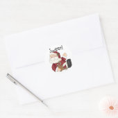 Sweet Santa Holiday Tshirts en Geschenken Ronde Sticker (Envelop)