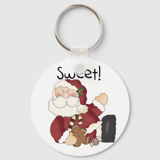 Sweet Santa Holiday Tshirts en Geschenken Sleutelhanger (Voorkant)