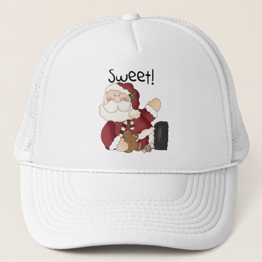 Sweet Santa Holiday Tshirts en Geschenken Trucker Pet (Voorkant)