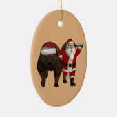Sweet Santa Loves Beren Keramisch Ornament (Rechts)